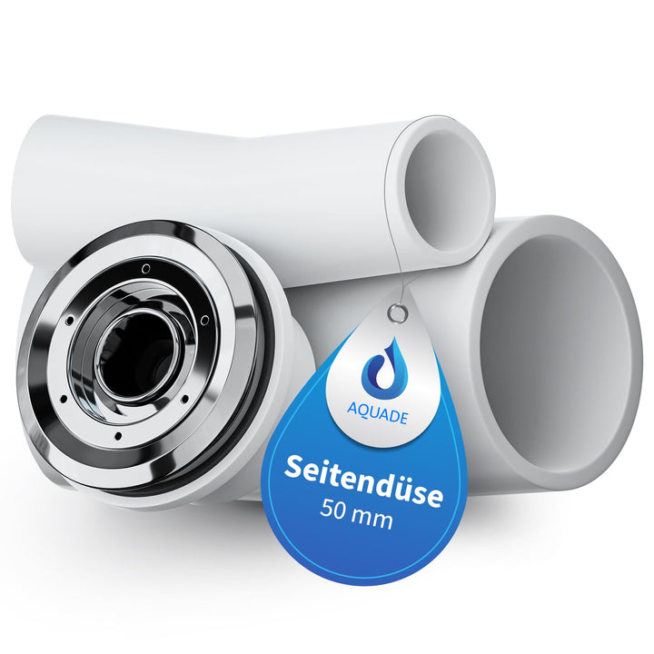 AQUADE Jet Düse Wasserdüse für Whirlpool Durchmesser: 50mm Metall verchromt