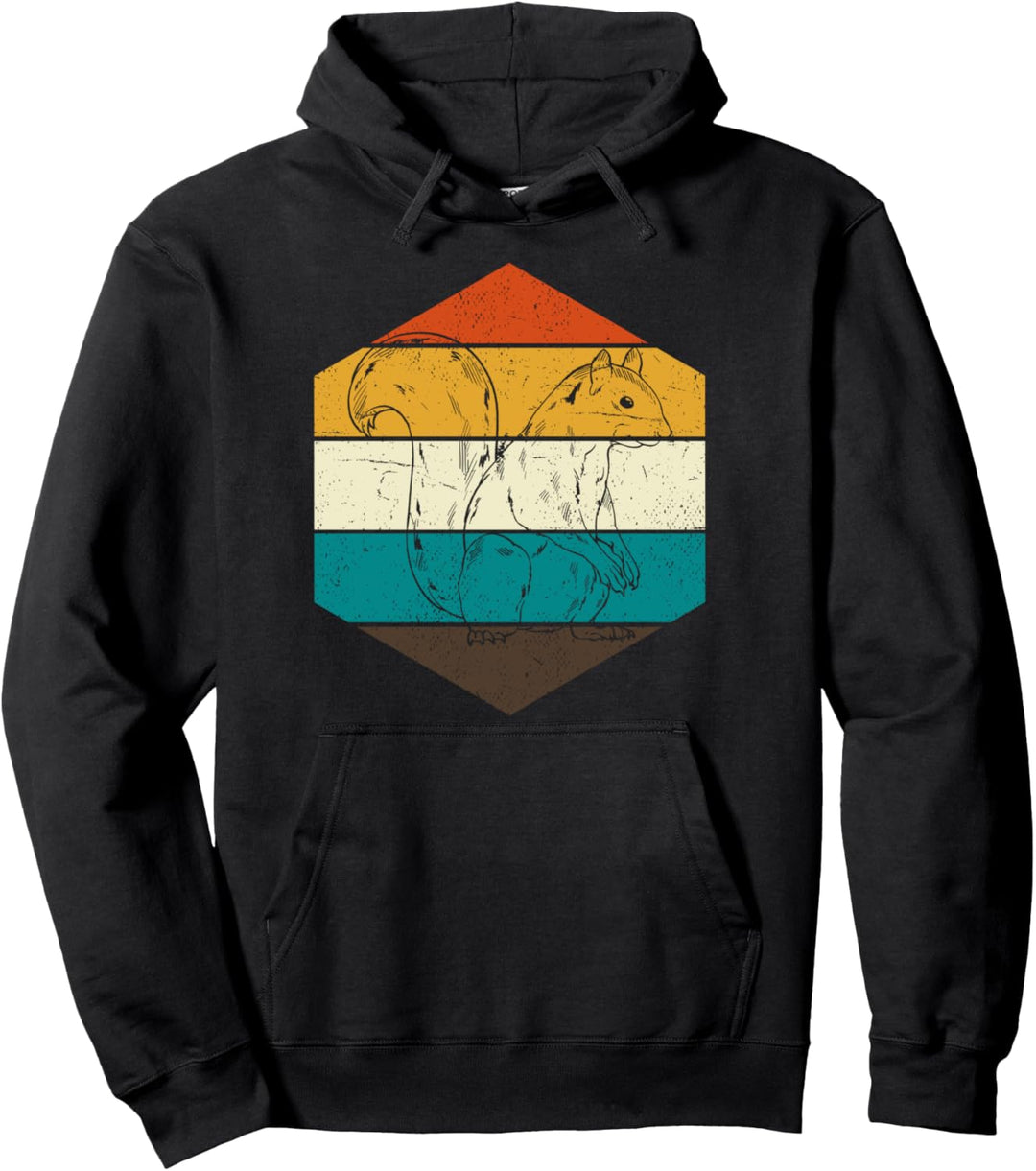 Retro Eichhörnchen Pullover Hoodie
