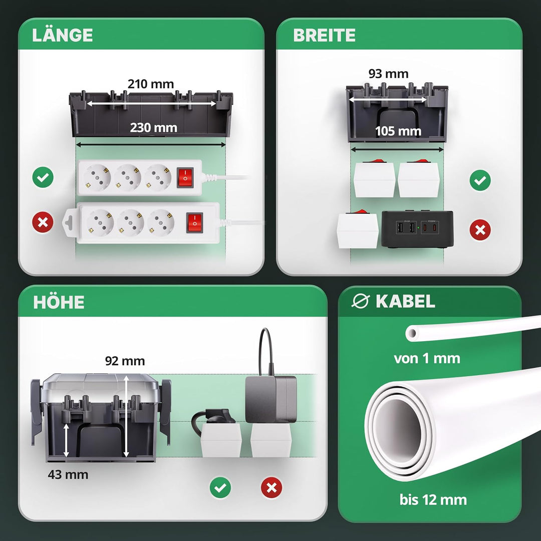 Adlerfokus Kabelbox wasserdicht IP54 [Das Original] Safe Box - Sicherheitsbox - Outdoor Box wasserdi