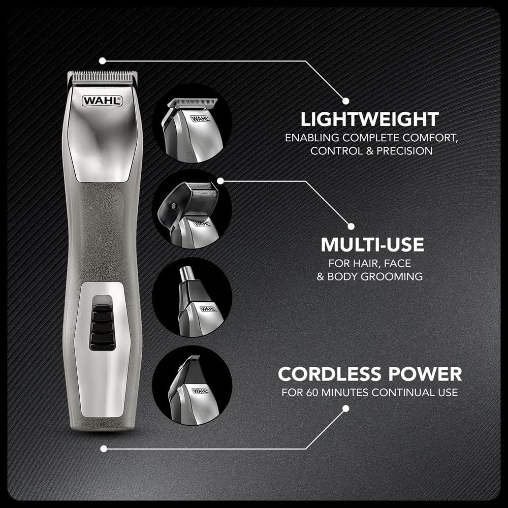 WAHL Chromium 11-in-1 Multigroomer, Augenbrauenschneider, Körpertrimmer, Barttrimmer für Männer, Sto