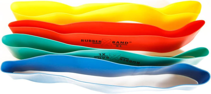 FTM Dittmann® Rubberband XL in Rot (stark), inkl Übungsflyer, für Muskelaufbau, Krafttraining und Fi