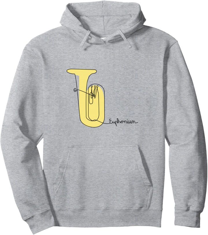 Künstlerisches Euphonium Musiker Design One-Line Euphonium Pullover Hoodie