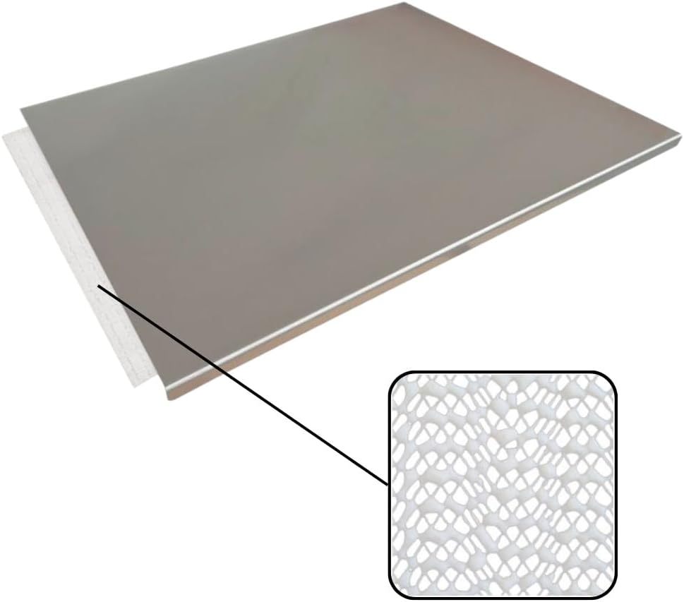 Edelstahl-Teigbrett 40×40 cm – Robust, hygienisch und korrosionsbeständig – Ideal zum Kneten, Ausrol