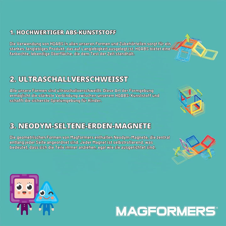 MAGFORMERS 50 Set Spielzeug, 63135, Multicoloured
