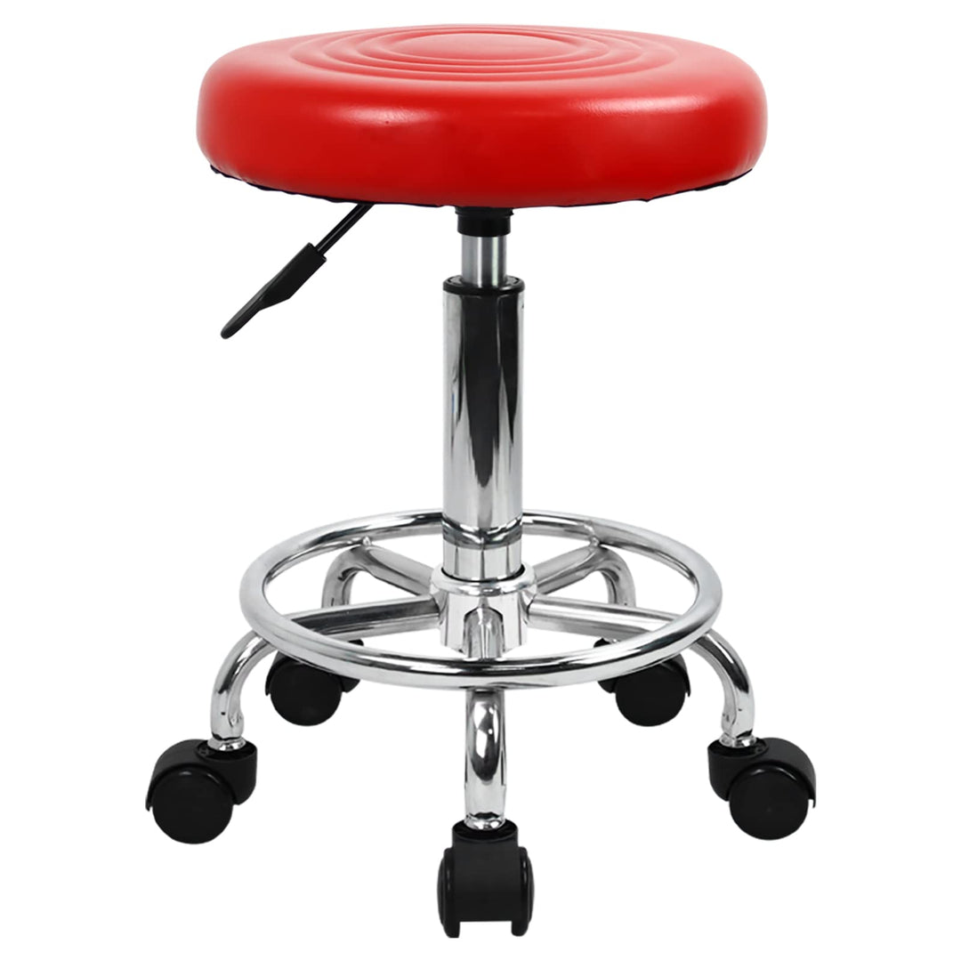 KKTONER Rollhocker mit Pedal (Rot), Rot