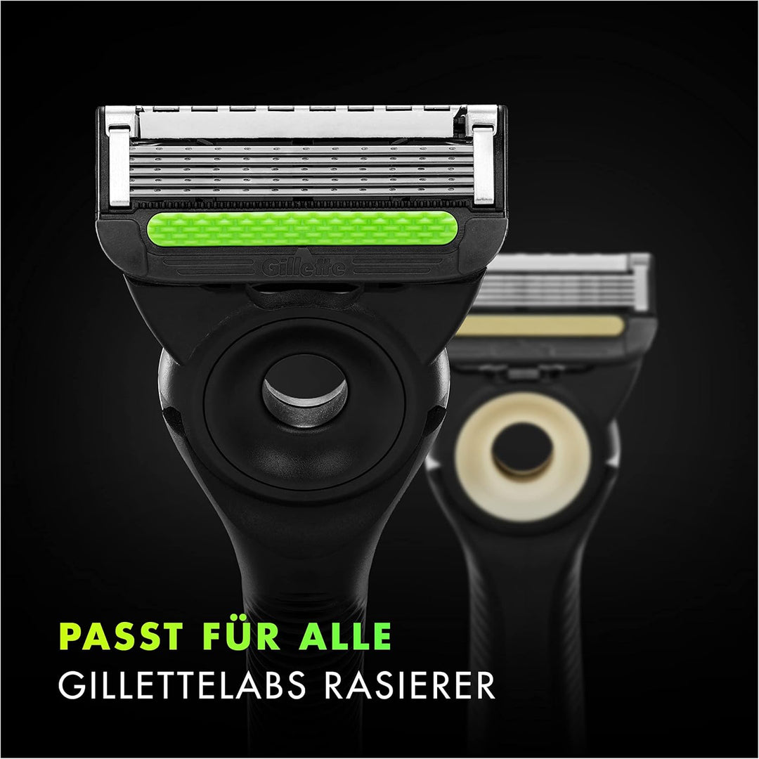 Gillette Labs Rasierklingen, 4 Ersatzklingen, für Gillette Labs Nassrasierer Herren mit Reinigungs-E