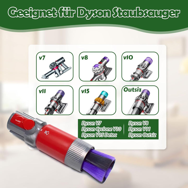 Kratzfreie Staubbürste für Dyson Outsize, V7, V8, V10, V11, V15 – Effektive Staubentfernung, Weiche