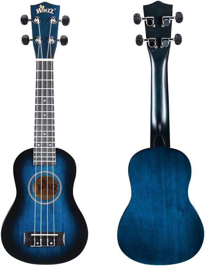 Winzz Ukulele Sopran Anfänger Set Kinderm Erwachsene, Einzigartiges Farbdesign, mit Tasche, Stimmger