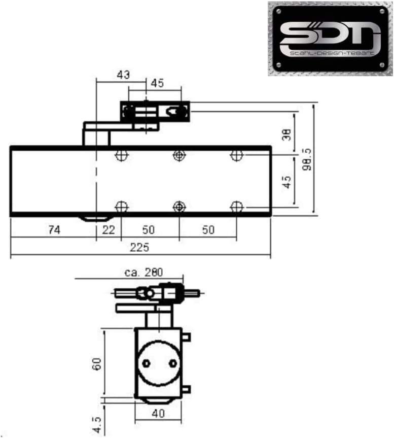 Obentürschliesser Dormakaba TS 73 V RF - RAL9016