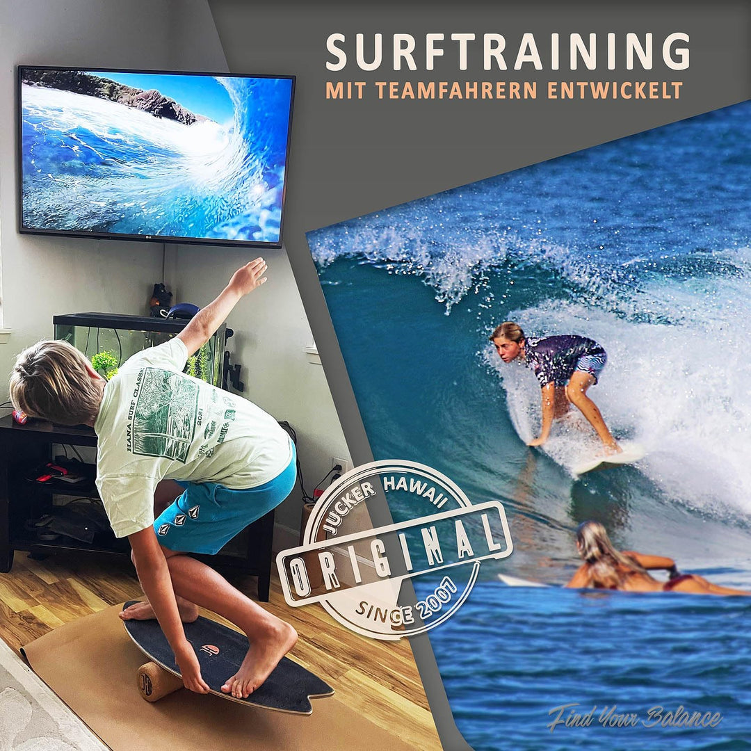 JUCKER HAWAII Balance Boards - Trick & Surf Balanceboard mit extra rutschfester Oberfläche - Find Yo