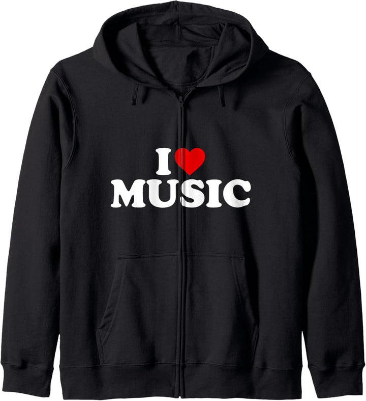 I Love Music - Herz Kapuzenjacke