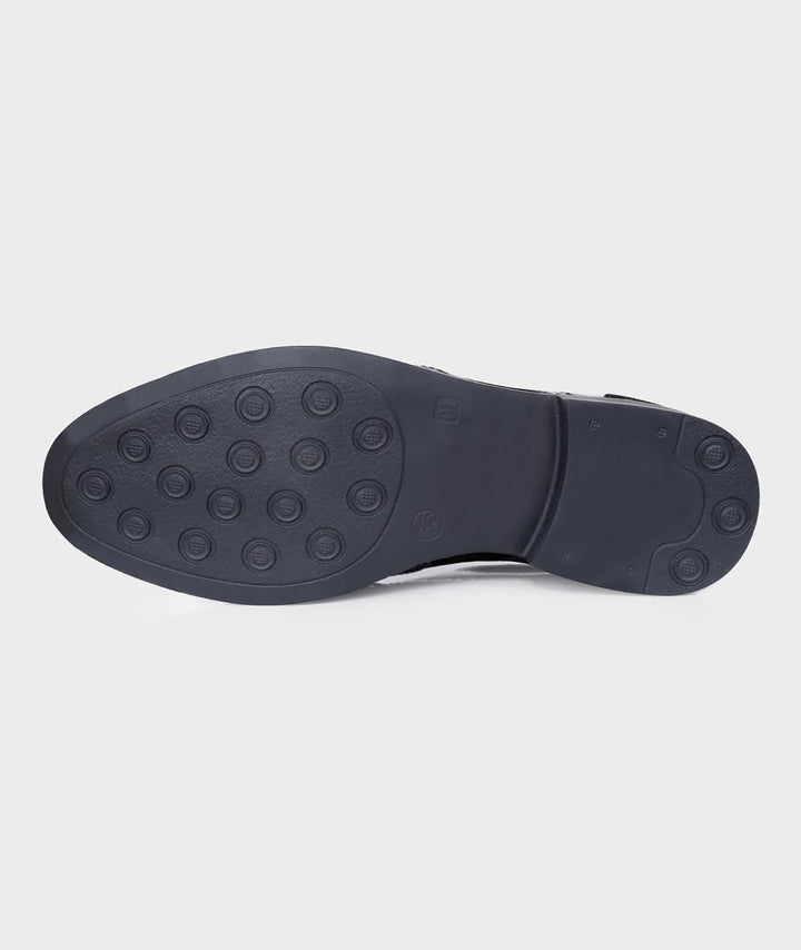 SIRRI Festliche Wildleder Brogue Lackschuhe Schnürschuhe für Jungen 22 EU Schwarz, 22 EU Schwarz