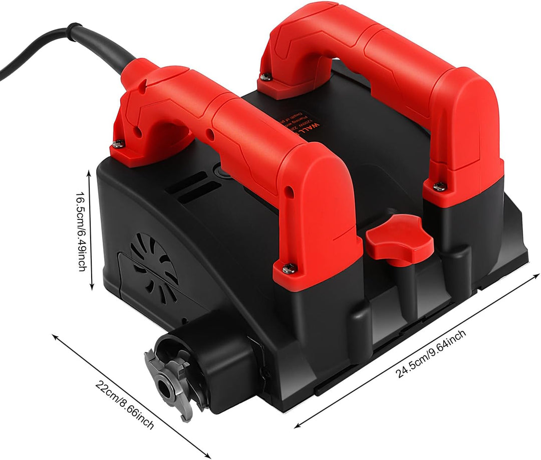 1200W Elektrischer Hobelmaschine, Betonschleifer, enthält 26 Klingen, Zylinderfräser, Wandschleifer,