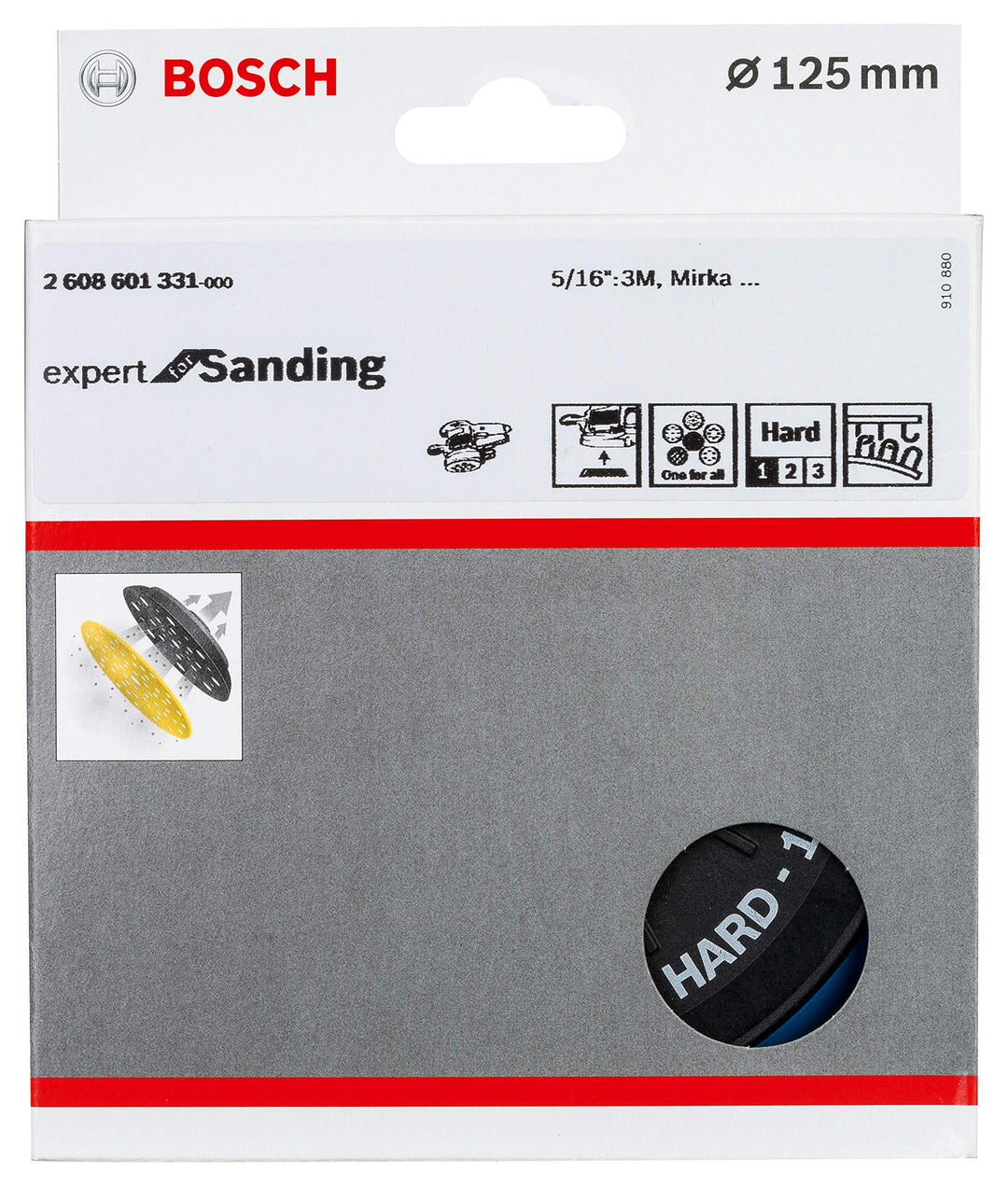 Bosch Professional Multi-Loch Schleifteller (Ø 125 mm, hart, Klett, Zubehör Exzenterschleifer) Ø 125