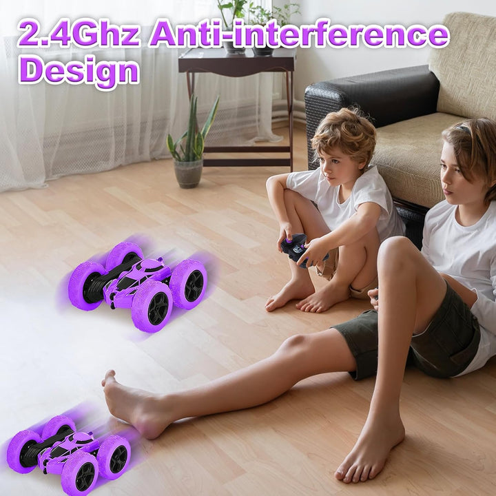 MidiVix Ferngesteuertes Auto, 90 Min Spielzeit, 2.4Ghz Doppelseitig 360° drehbare RC Stunt Crawler m