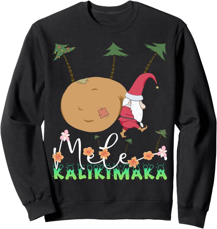 Mele Kalikimaka Lustiger hawaiianischer Weihnachtsmann Zwerg Hawaii Sweatshirt