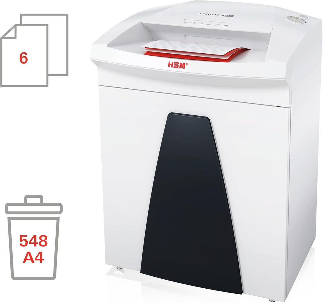 Aktenvernichter HSM SECURIO B26, Sicherheitsstufe 6, 6 Blatt (Partikelschnitt) mit automatischem Öle