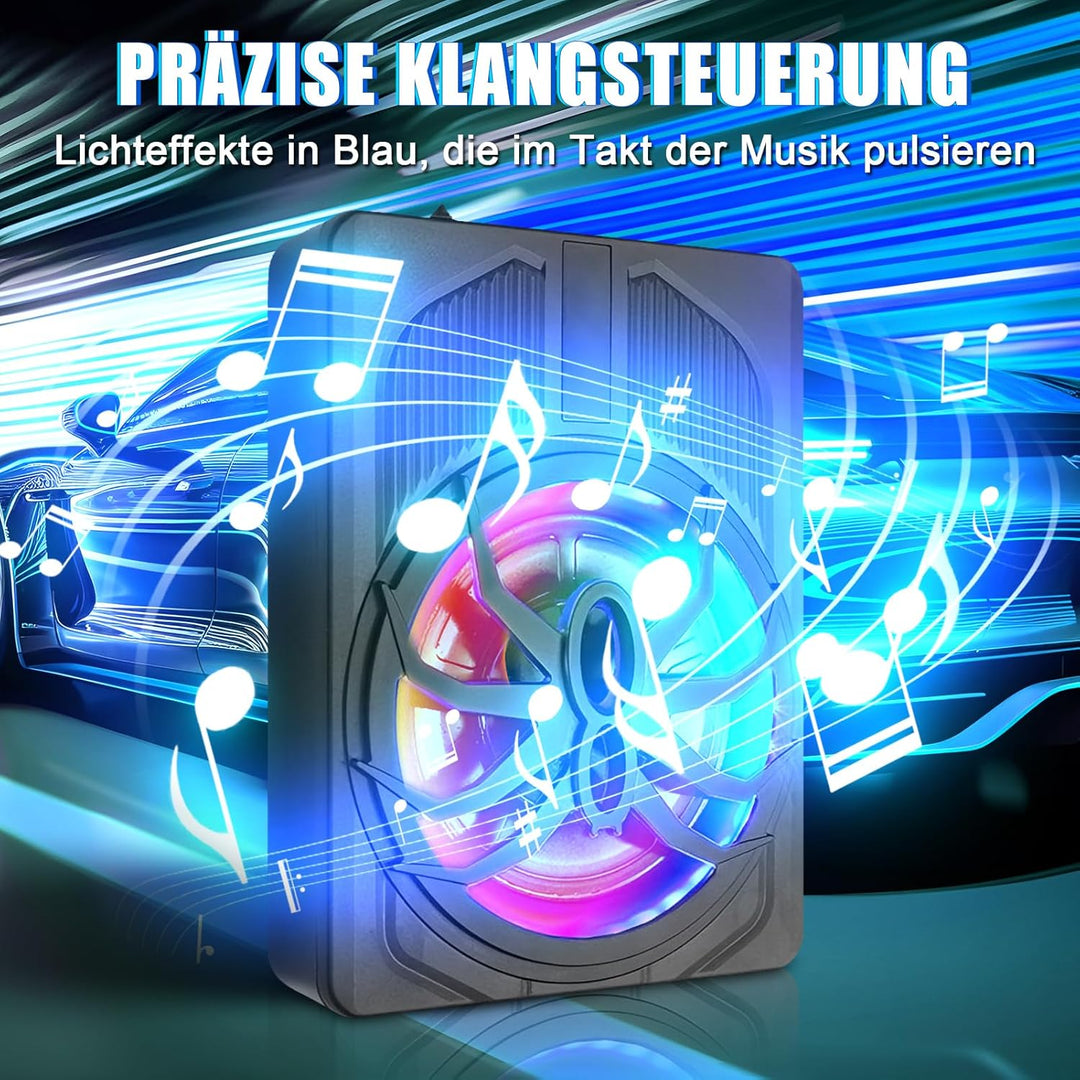 WODHMIEY 10 Zoll 800W Ultra-Dünner Aktiv-Subwoofer Für Auto/Truck Mit Verstärker, 24dB Starker Bass,