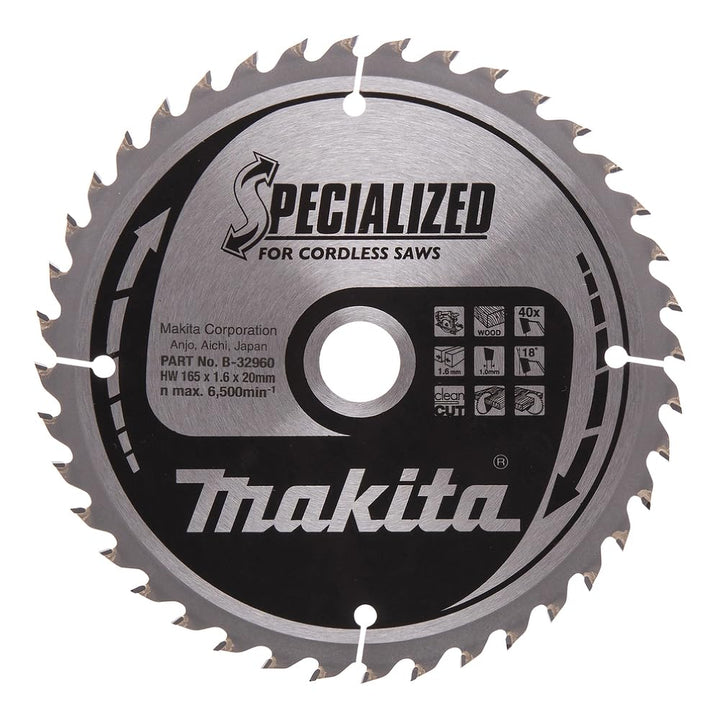 Makita B-32960 Kreissägeblatt Ø165/20 mm, 40Z