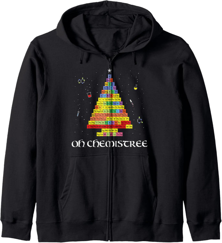 Oh Chemistree - Buntes Periodensystem Christbaum Kapuzenjacke