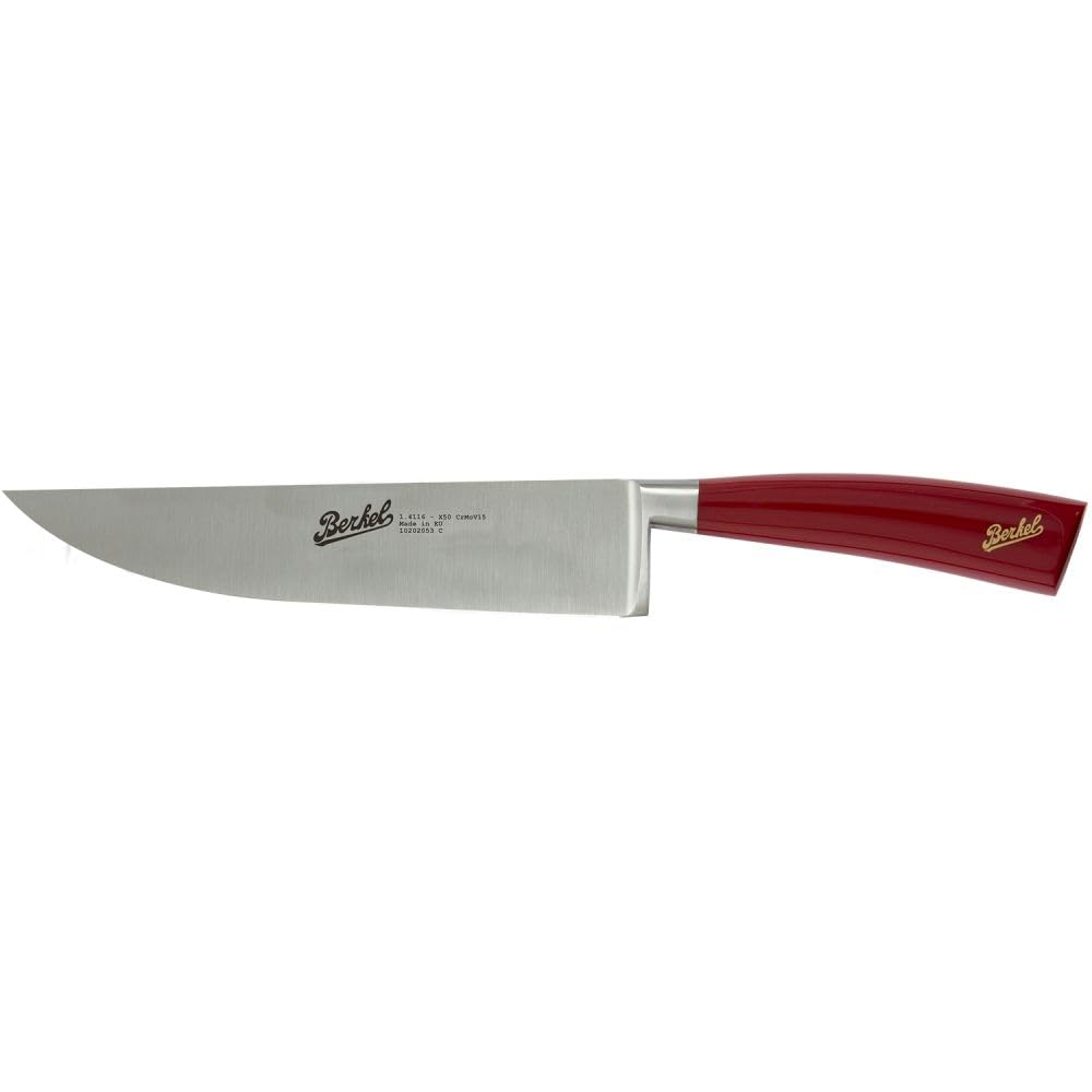 Berkel Küchenmesser Elegance 20 cm Rot KEL1CO20SRRBL Rot Blisterverpackung, Rot Blisterverpackung