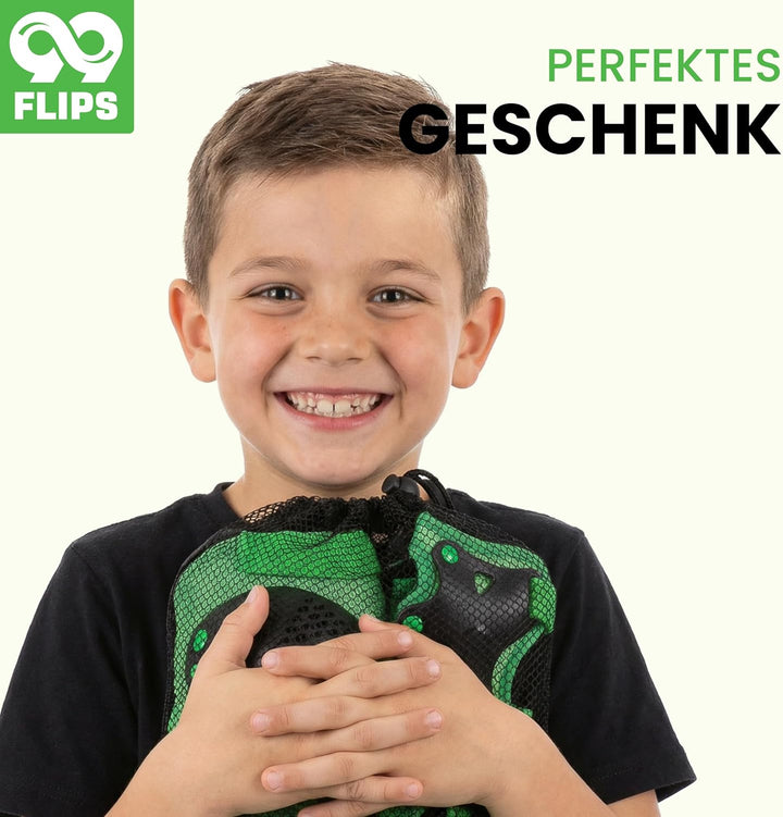 Schützer Inliner Kinder Set 3-12 Jahre [6er Set] mit Knieschoner, Ellenbogenschoner und Handschoner