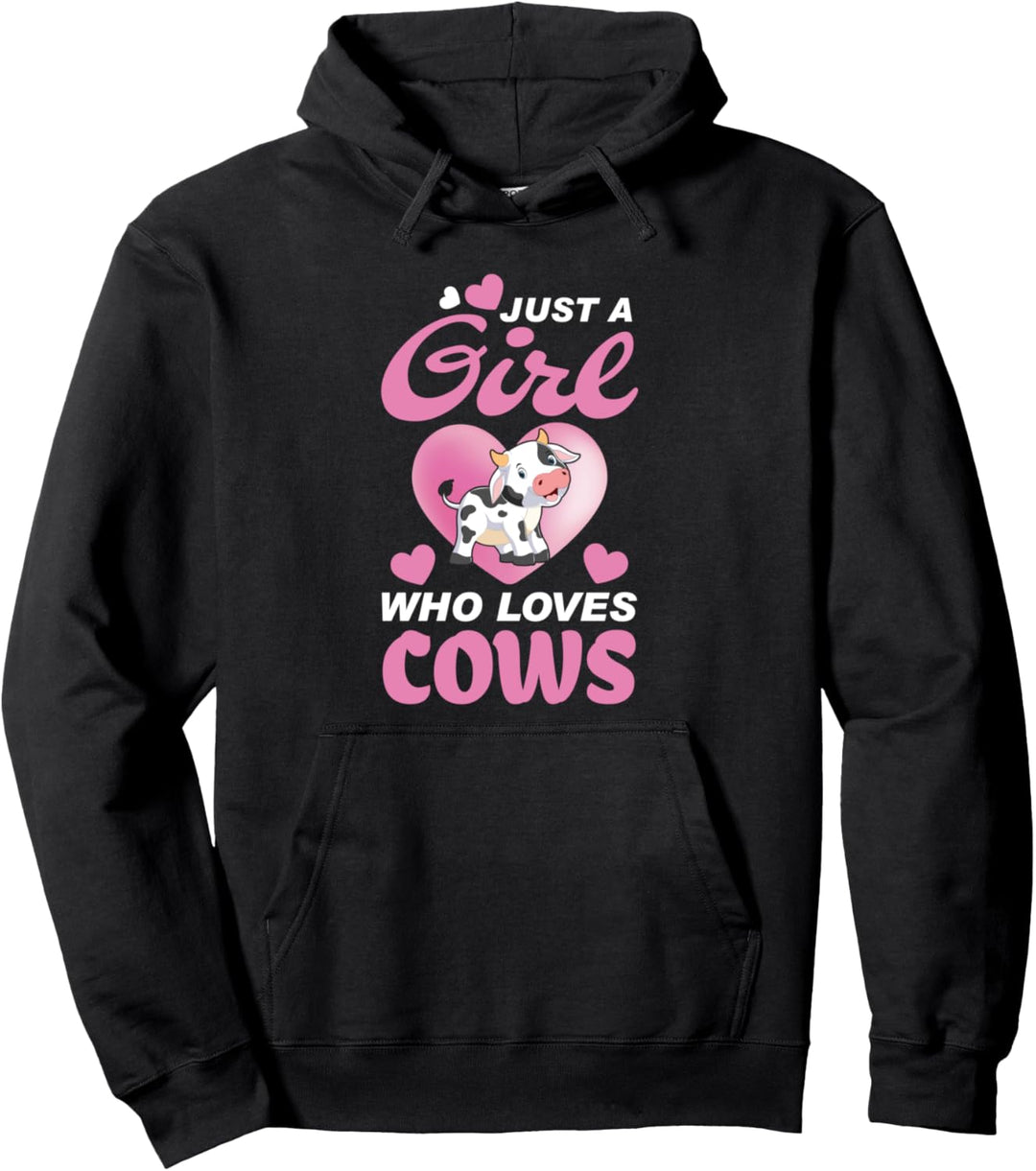 Nur ein Mädchen, das Kühe liebt, süsse Kuh Geschenk Pullover Hoodie