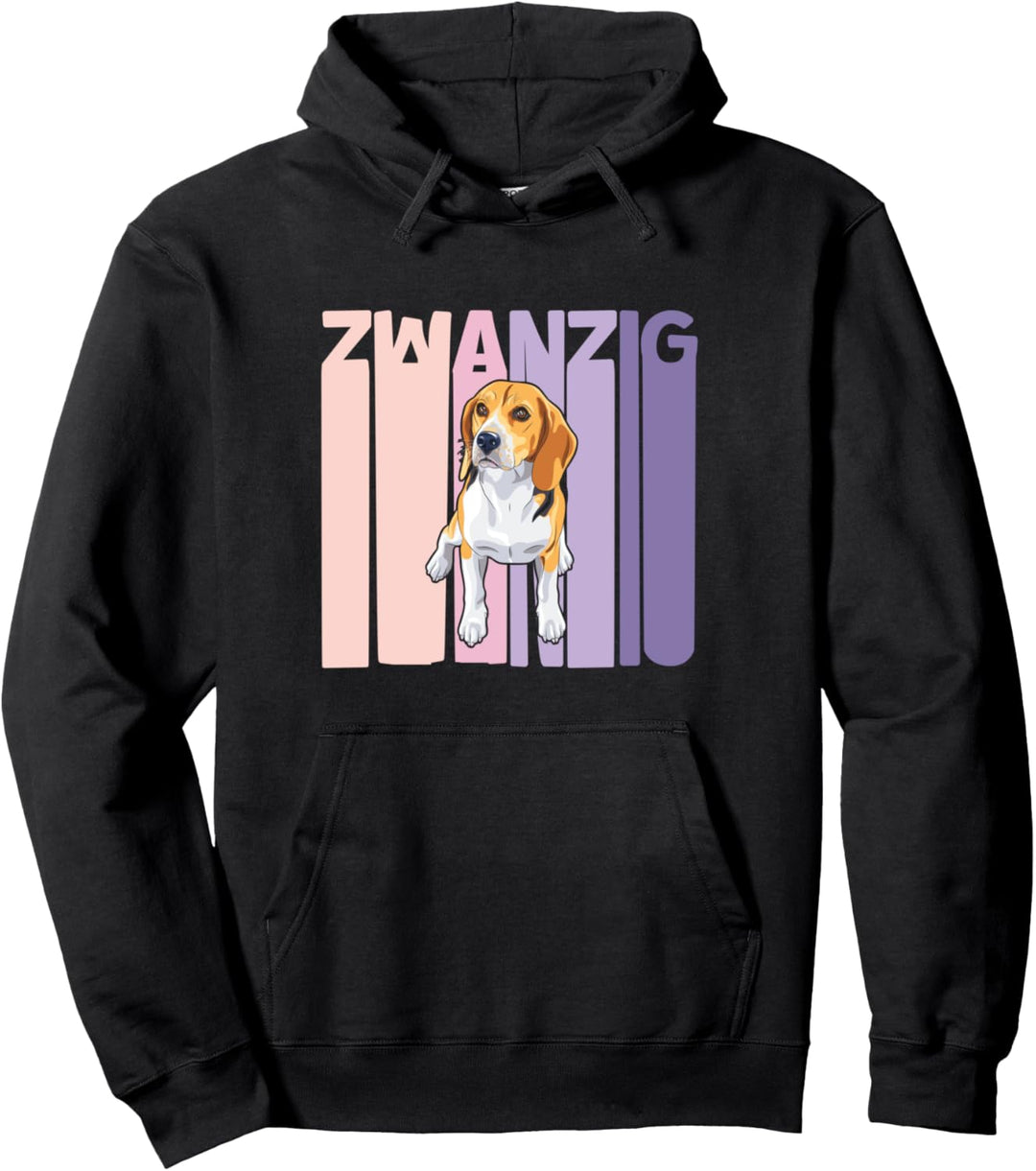 20. Geburtstag Mädchen Beagle Süsses Retro Pullover Hoodie