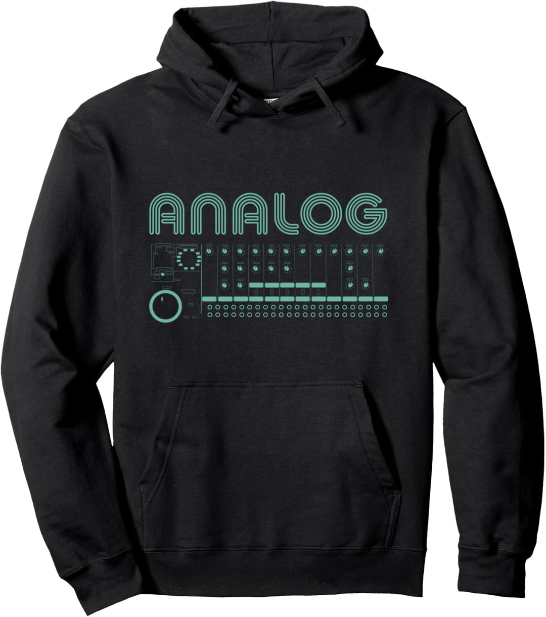 Retro Analog Modular Synthesizer Music Producer Pullover Hoodie