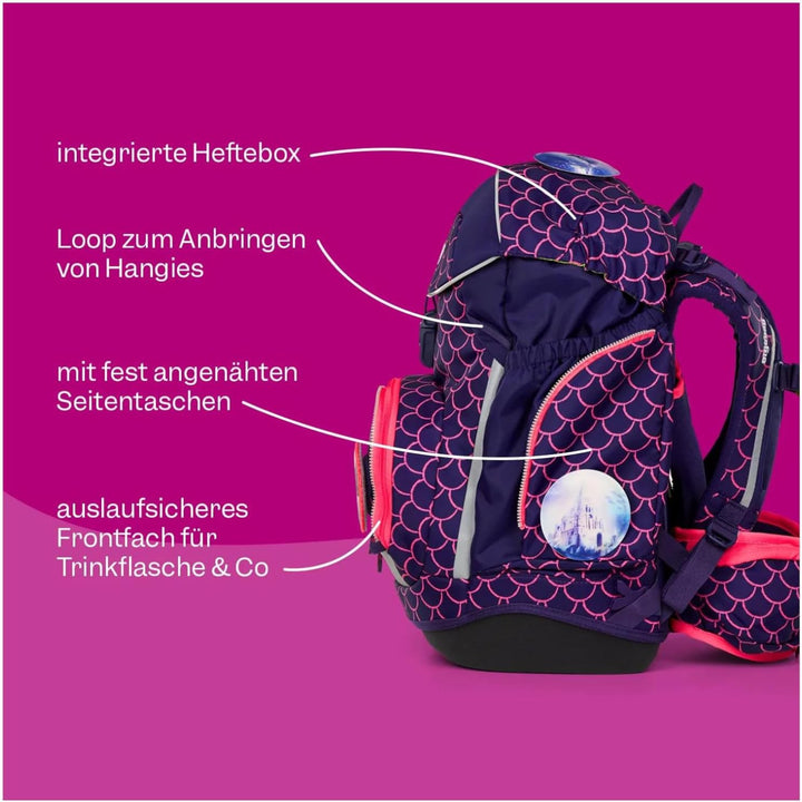 ergobag Pack Set ergonomischer Schulrucksack flexibel 6-teilig Set 1. Klasse Grundschule für Mädchen