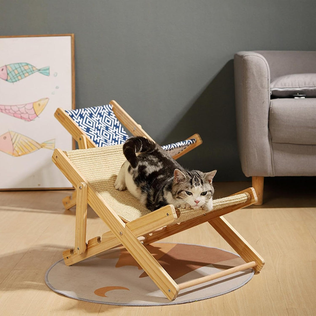 Katzen Hängematte Stuhl | 1/2 Stück Cat Sisal Chair | 4-stufig Höhenverstellbares Katzenhängematte K