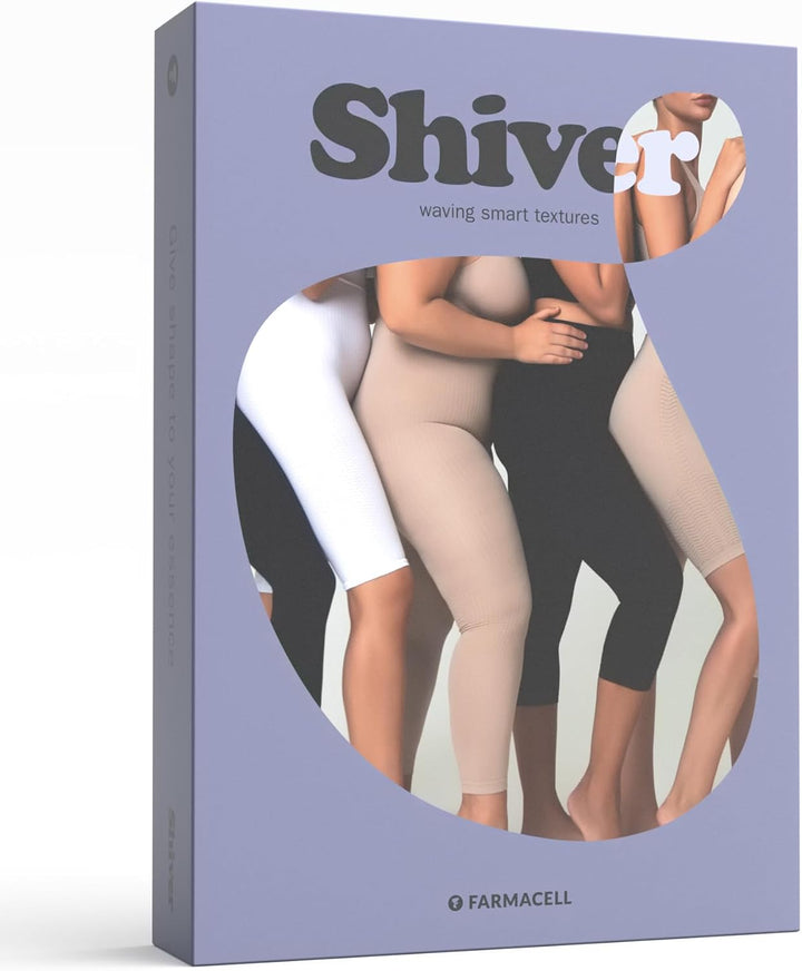 FarmaCell 113 Shorts Hohe Taille, massierende und reduzierende Hose, Anti-Cellulite, S-M Schwarz