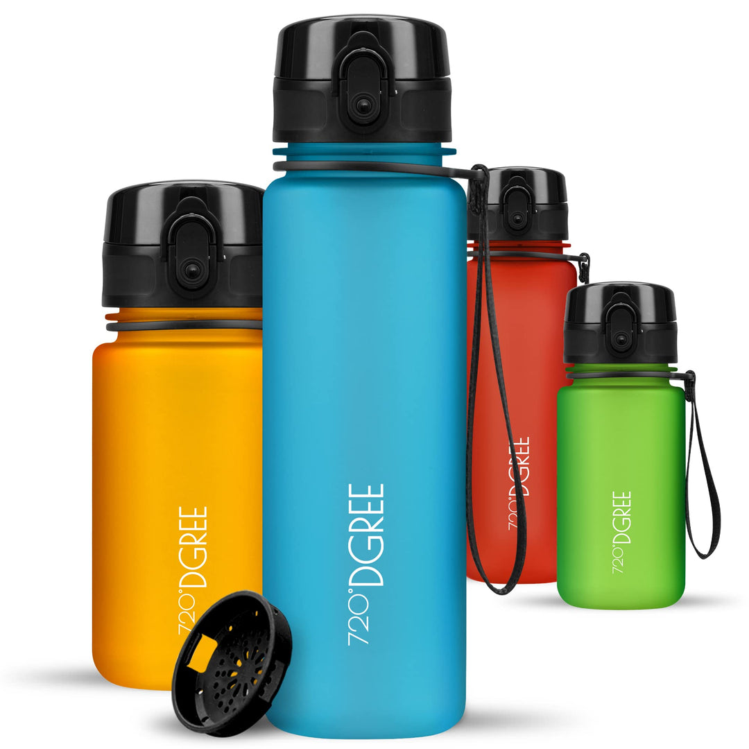 720°DGREE Trinkflasche Kinder 500ml “uberBottle“ softTouch +Sieb - Auslaufsicher, BPA-Frei - Flasche