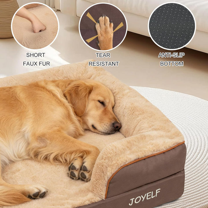 JOYELF Orthopädisches Hundebett für mittelgrosse Hunde, wasserdichtes Schaumstoffsofa mit abnehmbare