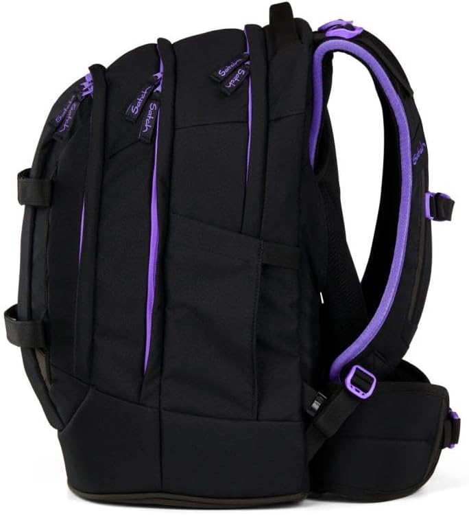 Satch pack Schulrucksack Set 2tlg. inkl. Schlamperbox (Purple Phantom), Purple Phantom