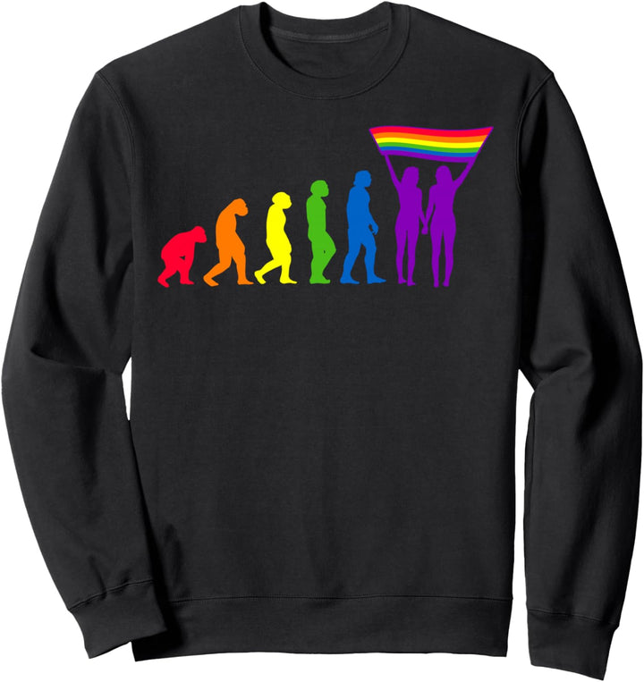 LGBTQ Evolution lesbischen pride Lesben Flagge LGBTQ Sweatshirt