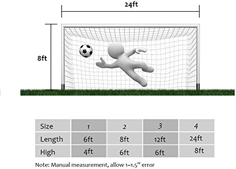 Fussballnetz, Fussballtorpfosten Sportausrüstung in Voller Grösse 8X6FT, 8X6FT