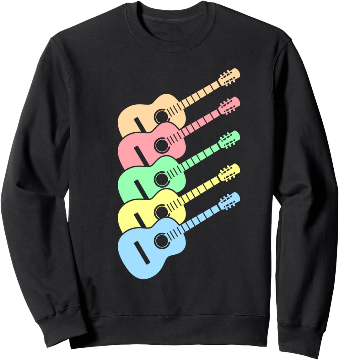 Acoustic Guitar Shirt Musician Retro Shirt Strings Guitarra Sweatshirt