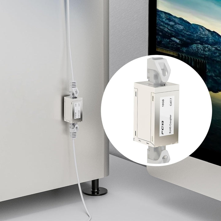 FGB 10Gbps RJ45 Koppler Ethernet Erweiterung Adapter, LAN Kupplung, LAN Verlängerung, Cat7 Netzwerk