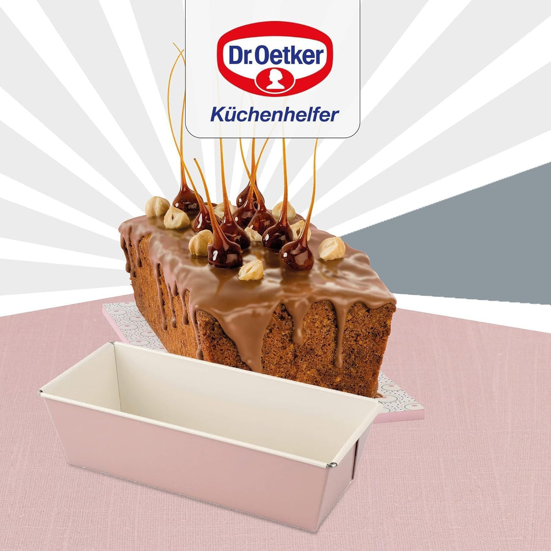 Dr. Oetker Kastenform 25 cm, Königskuchenform aus der Serie Modern Baking - Retro Design mit zweifar