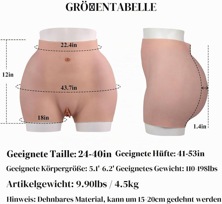 Silikon-Panty Big Butt Lifter Hip Enhancer Crossdressing Unterwäsche für Dragqueen Crossdressers Tra