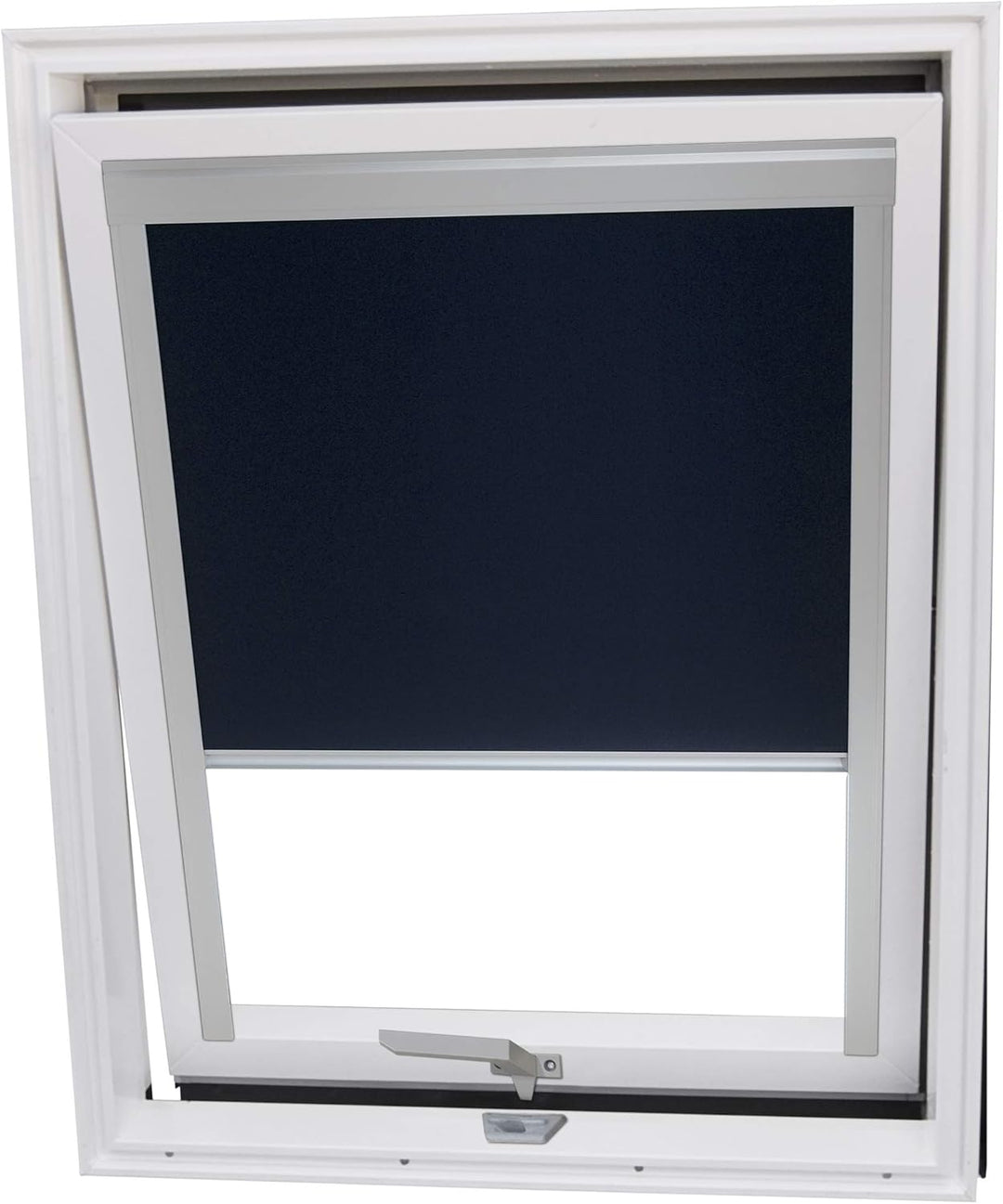 Kunststoff Dachfenster Balio Schwingfenster mit Eindeckrahmen und Rollo (Verdunkelungsrollo) 78x112