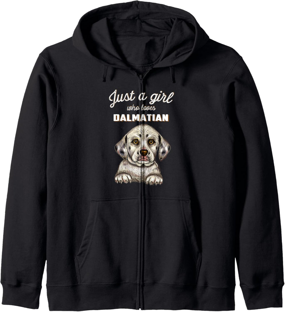 Nur ein Mädchen, das dalmatinische Besitzergeschenke liebt Kapuzenjacke