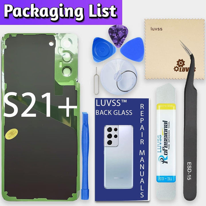 Akkudeckel für Samsung Galaxy S21+ Plus Rückseite Glas Deckel Original Backcover Ersatz Reparatur Se