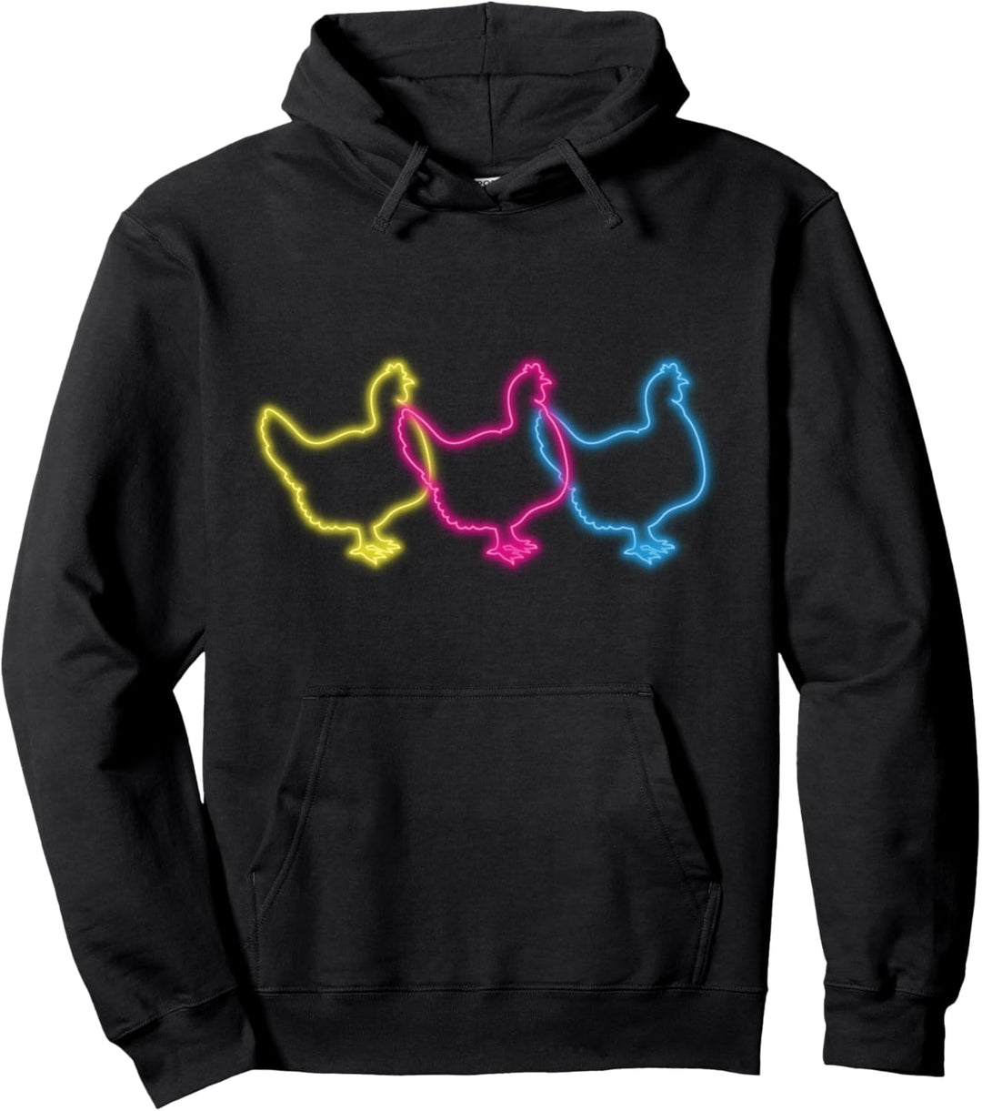 80er Retro Hühner Landwirt Geschenk Hühner Pullover Hoodie