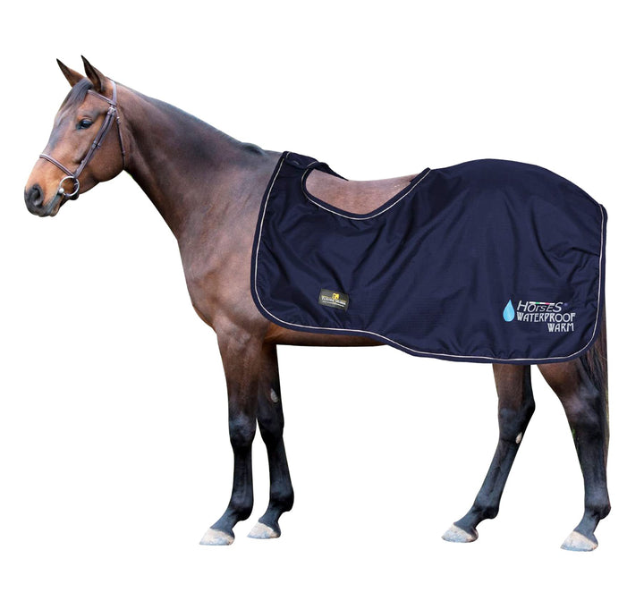 Horses, Pferdedecken Waterproof Warm, Wasserdicht, Weich, Bequem und Warm, Langlebig, Blau, 155 cm B