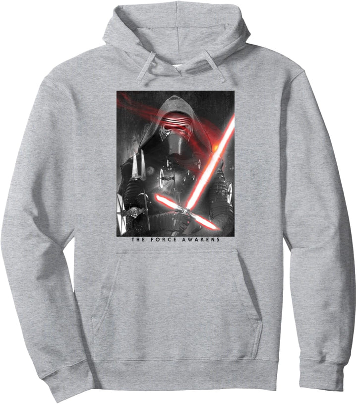 Star Wars The Force Awakens Kylo Ren Lightsaber Portrait Pullover Hoodie