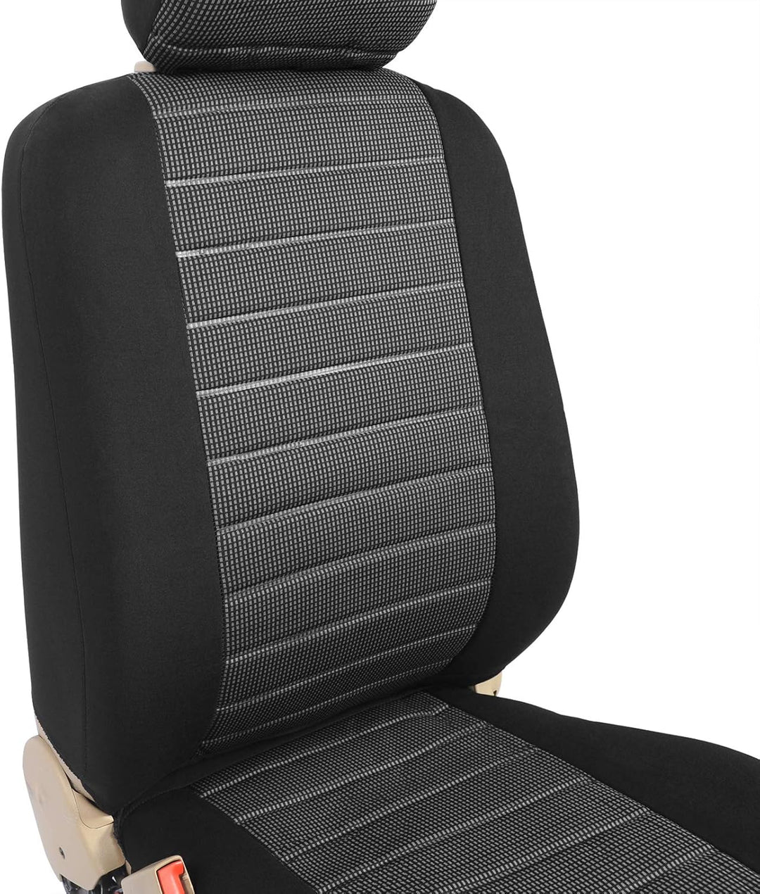 WOLTU Sitzbezüge Auto Einzelsitzbezug universal Grösse, 7er Set, schwarz/grau, grau