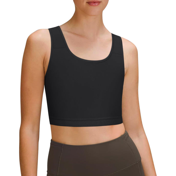 Brust Binder für Transgender FTM Atmungsaktive Halb Breast Binder Kompression BH Schwarz XXL, Schwar