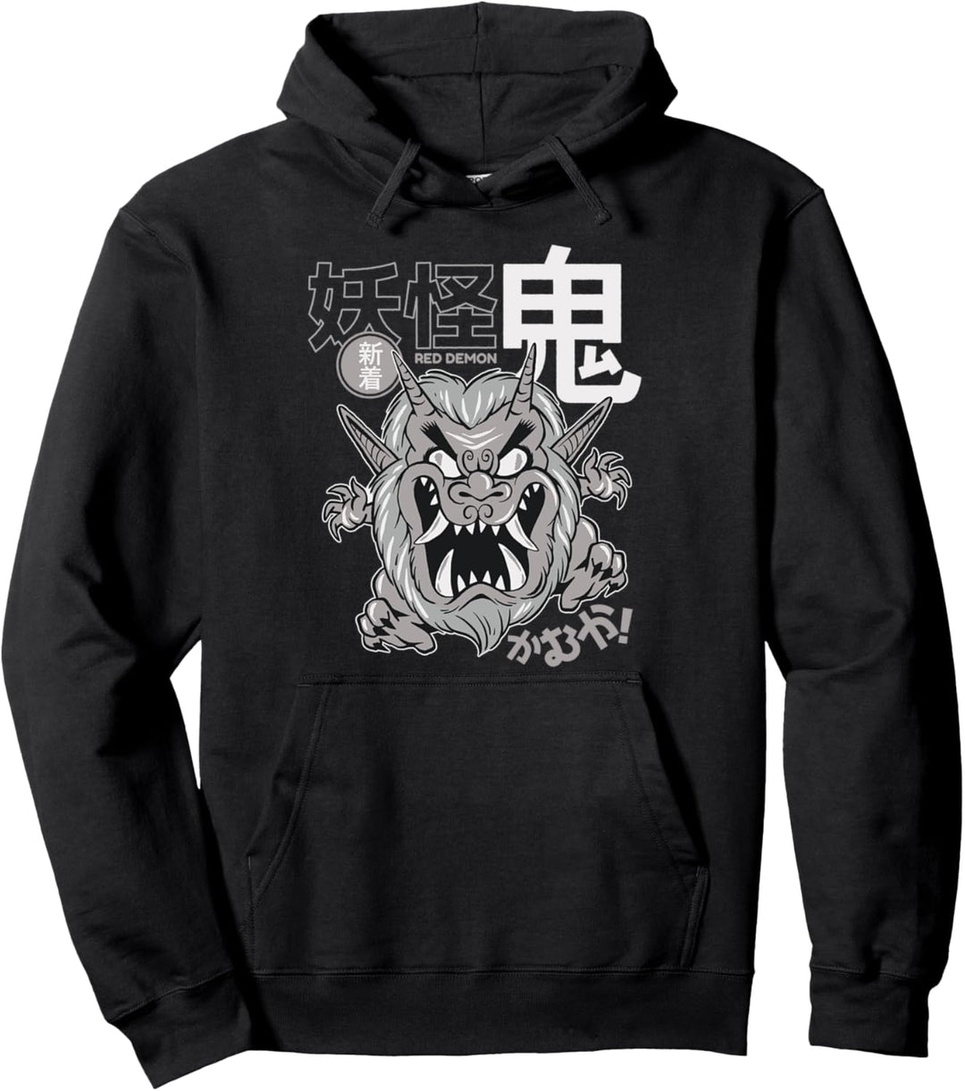 Anime Japanese yokai Red Demon Mythlogie Pullover Hoodie